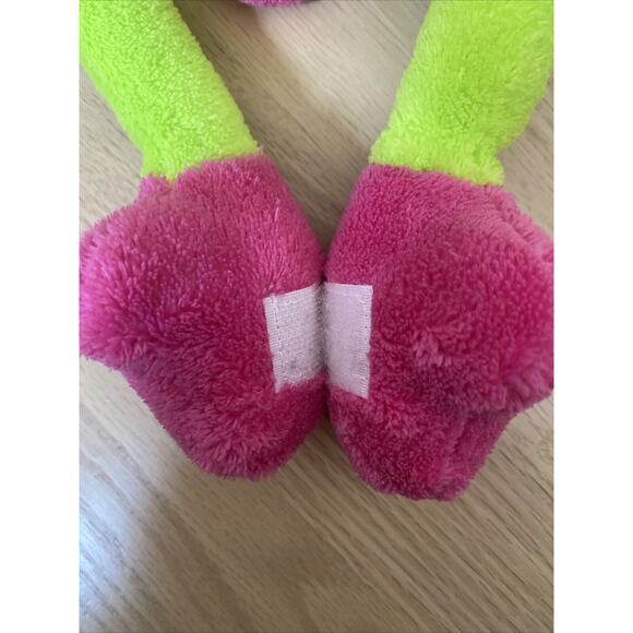 Elegant Baby Green Lime Pink Bunny Plush Stuffed Long Body Arms Hook Hand Feet - Picture 4 of 10